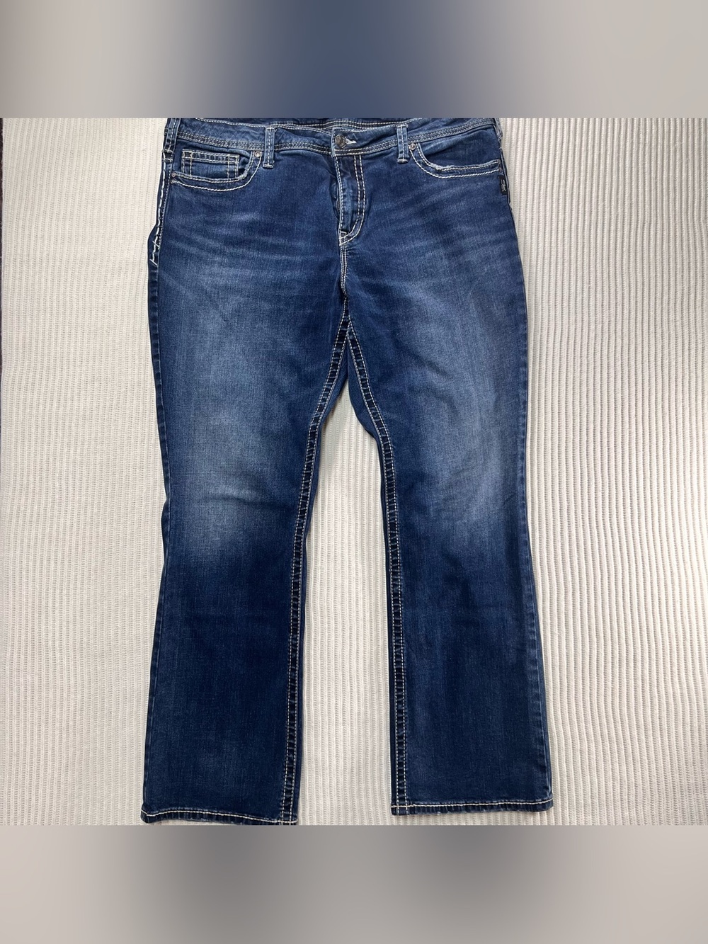 A-008 Silver Jeans Classic Indigo Blue Jeans - Comfortable Everyday Fit